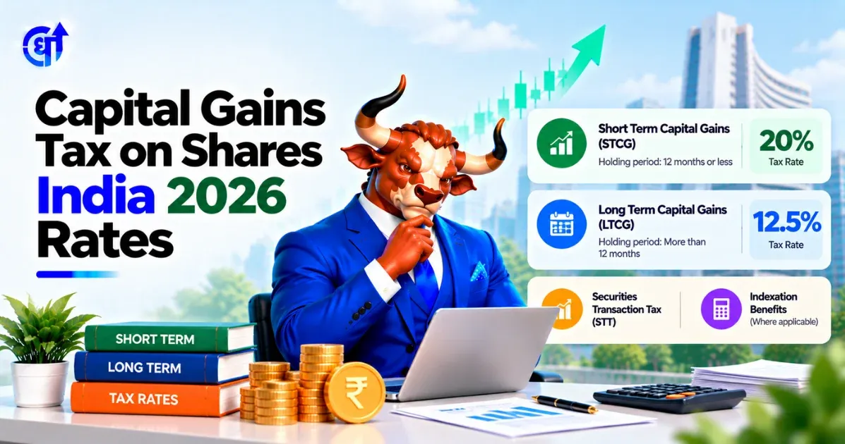 Capital Gains Tax on Shares India 2026 Rates