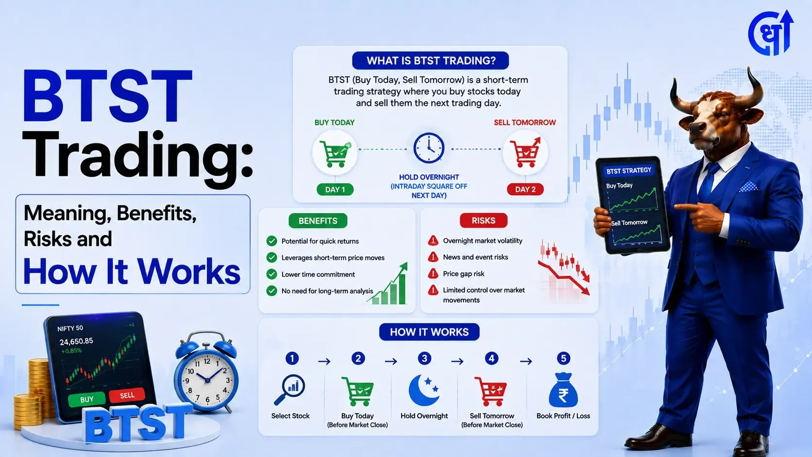 BTST Trading: Meaning, Benefits, Risks and How It Works