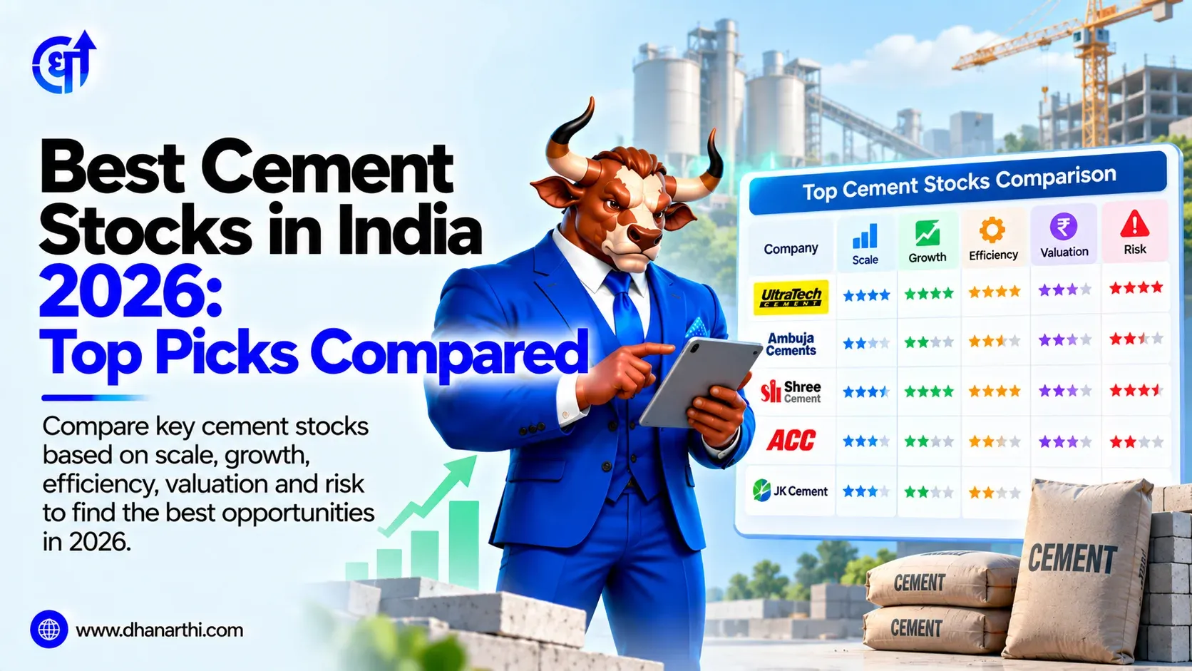 Best Cement Stocks in India 2026: Top Picks Compared